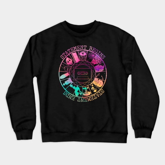 STATEMENT BEGINS OR STATEMENT  ENDS COLORABSTRACK Crewneck Sweatshirt by mandibasah88